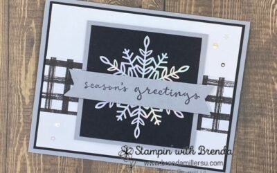 Begin with Iridescent Snowflakes for Lovely Secular Holiday Card