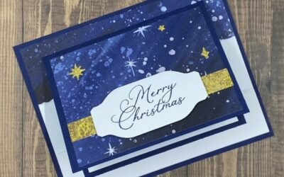 Stars at Night for a Classy Fun Fold Card for Christmas