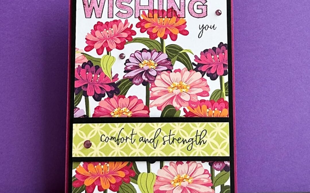 Flowering Zinnias for a Cheerful Card