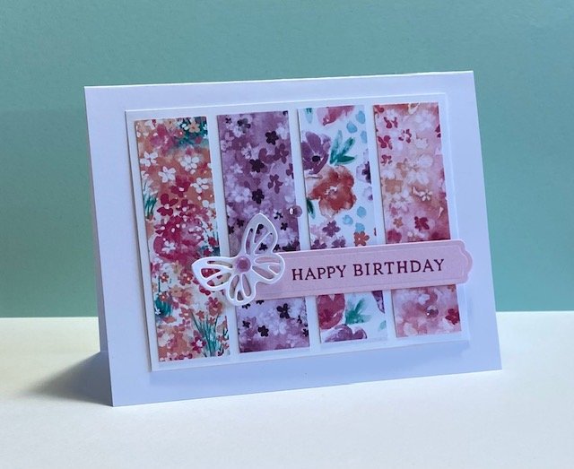 Stampin' Up! Bloom Impressions DSP for Sale-a-Bration 2025 along with Beautiful Butterflies bundle