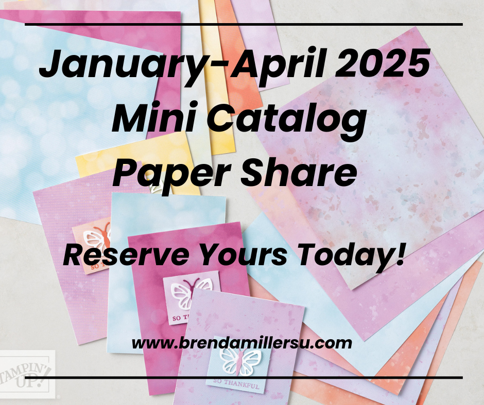 Announcing Stampin' Up! DSP designer series paper share for January-April 2025 catalog