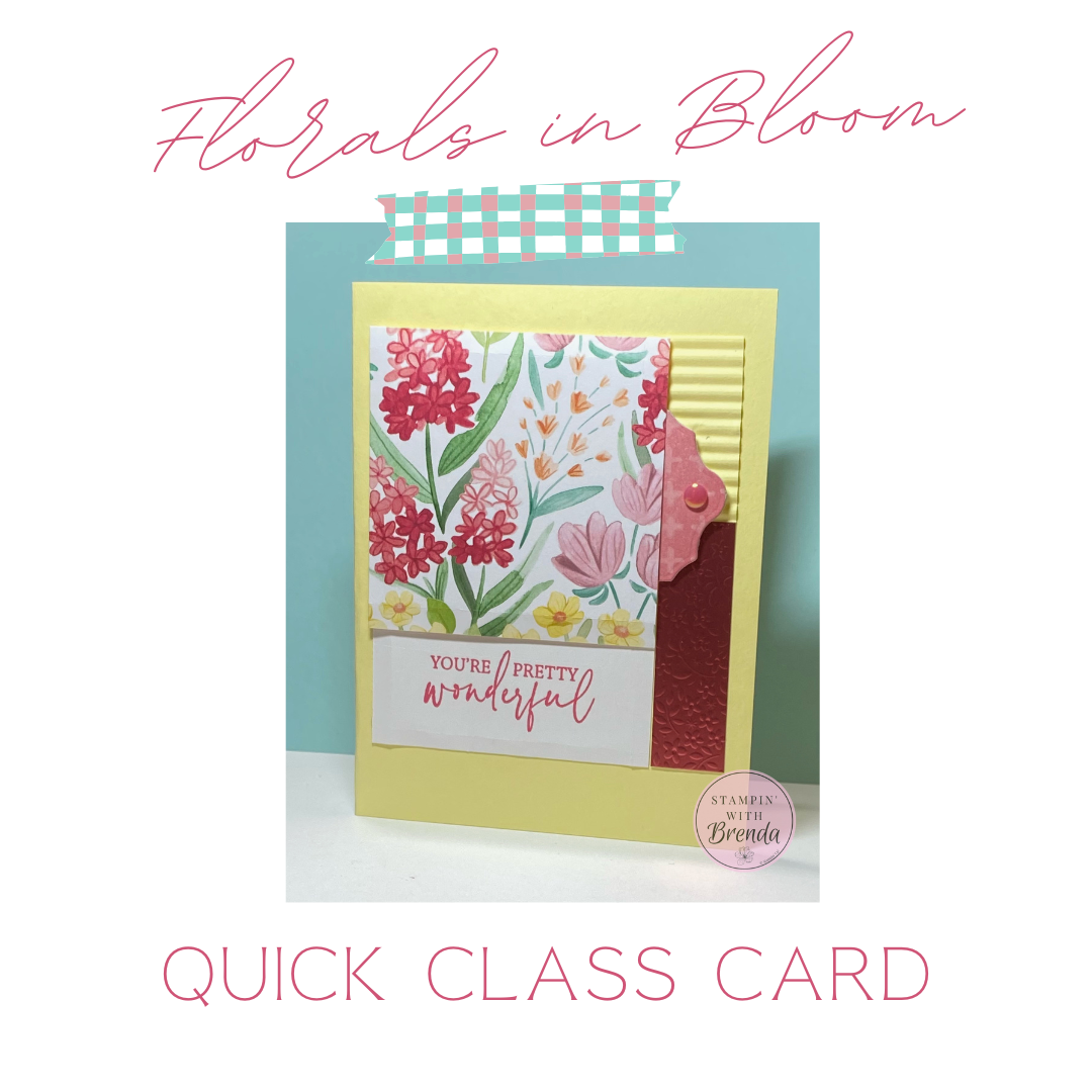 Stampin' Up! Perforating Tool Florals in Bloom pocket card with slip-out tag