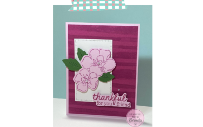 Pretty Thankful Garden Card with Some Fussy Cutting