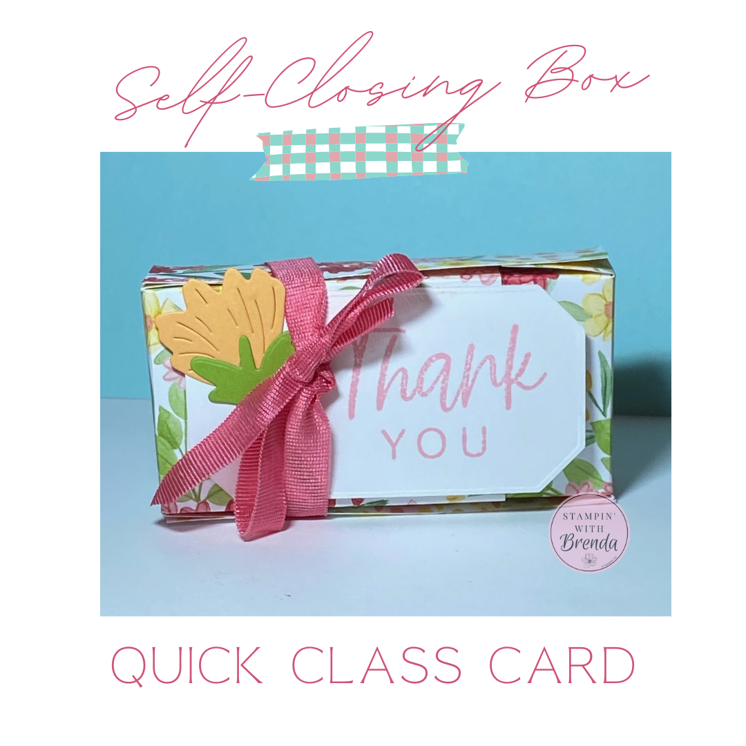 Stampin' Up! Self-Closing Box made with Florals in Bloom