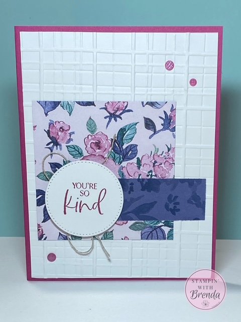 Stampin' Up! Floral Charm designer series paper for a card with white background to make the dsp pop