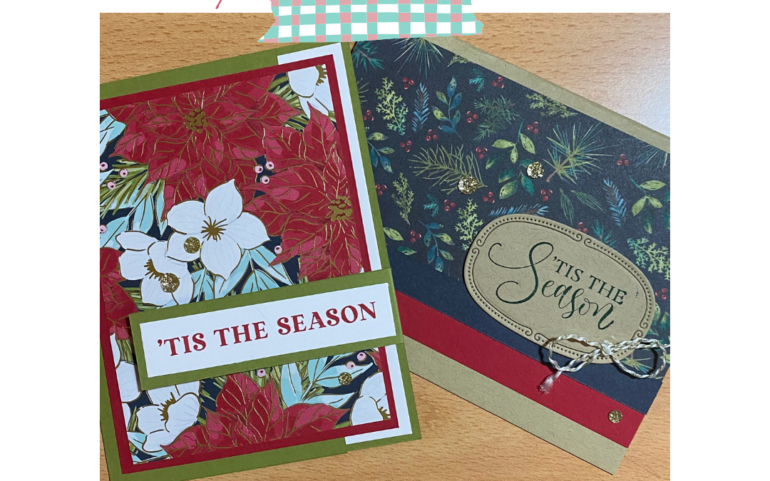 Two Lovely Christmas Cards with Traditional Labels