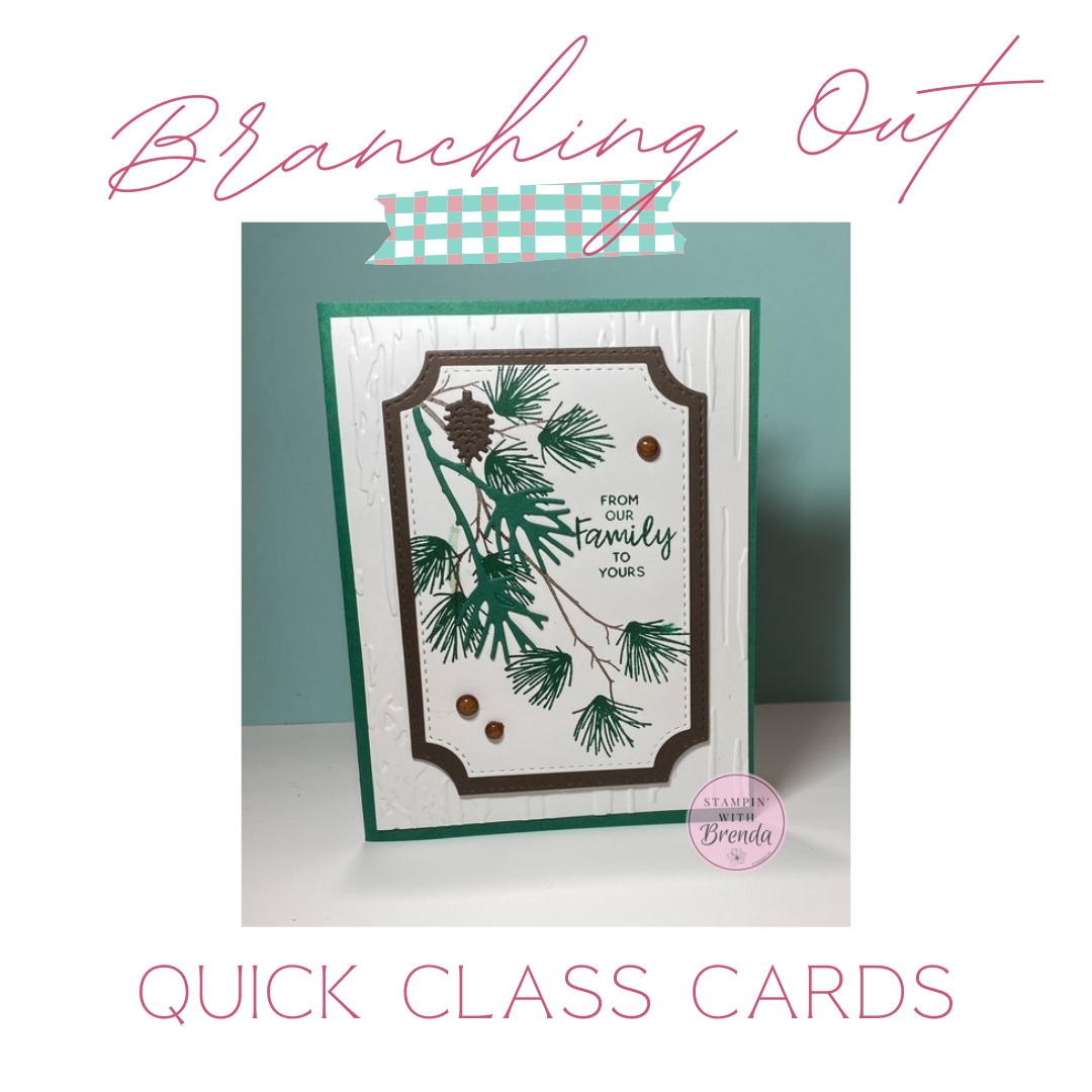 Stampin' Up! Branching Out card from our home to yours in shaded spruce and early espresso