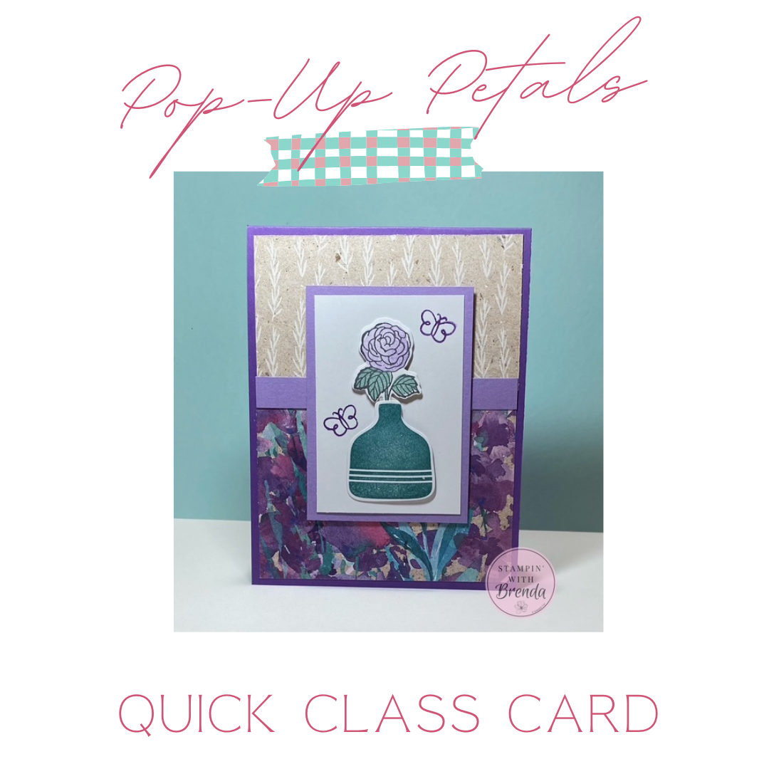 Pop-Up Petals Stampin' Up! Pop-Up Petals bundle card with Perennial Lavender dsp
