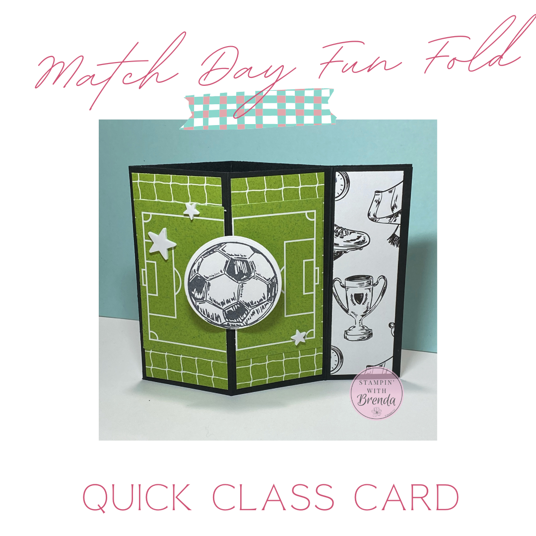 Match Day Fun Fold Stampin' Up! Match Day Fun Fold card with Diamond-style fold and A Wonderful Match DSP