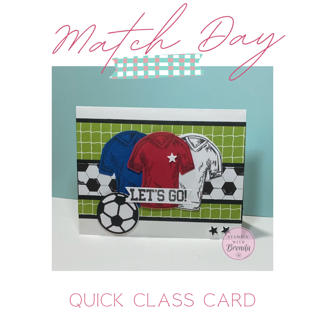 Stampin' Up! Match Day soccer theme with red, white and blue jerseys for team usa world cup