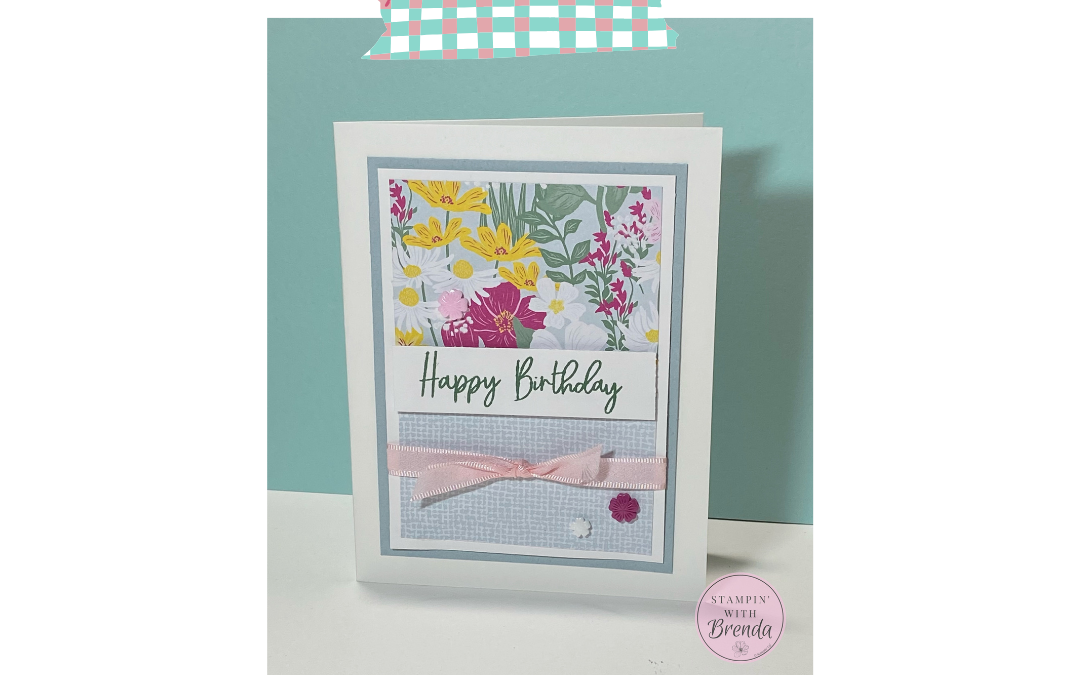 Velvet Meadow Birthday Card Tutorial with Stunning DSP