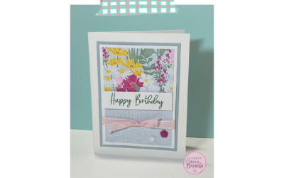 Velvet Meadow Birthday Card Tutorial with Stunning DSP