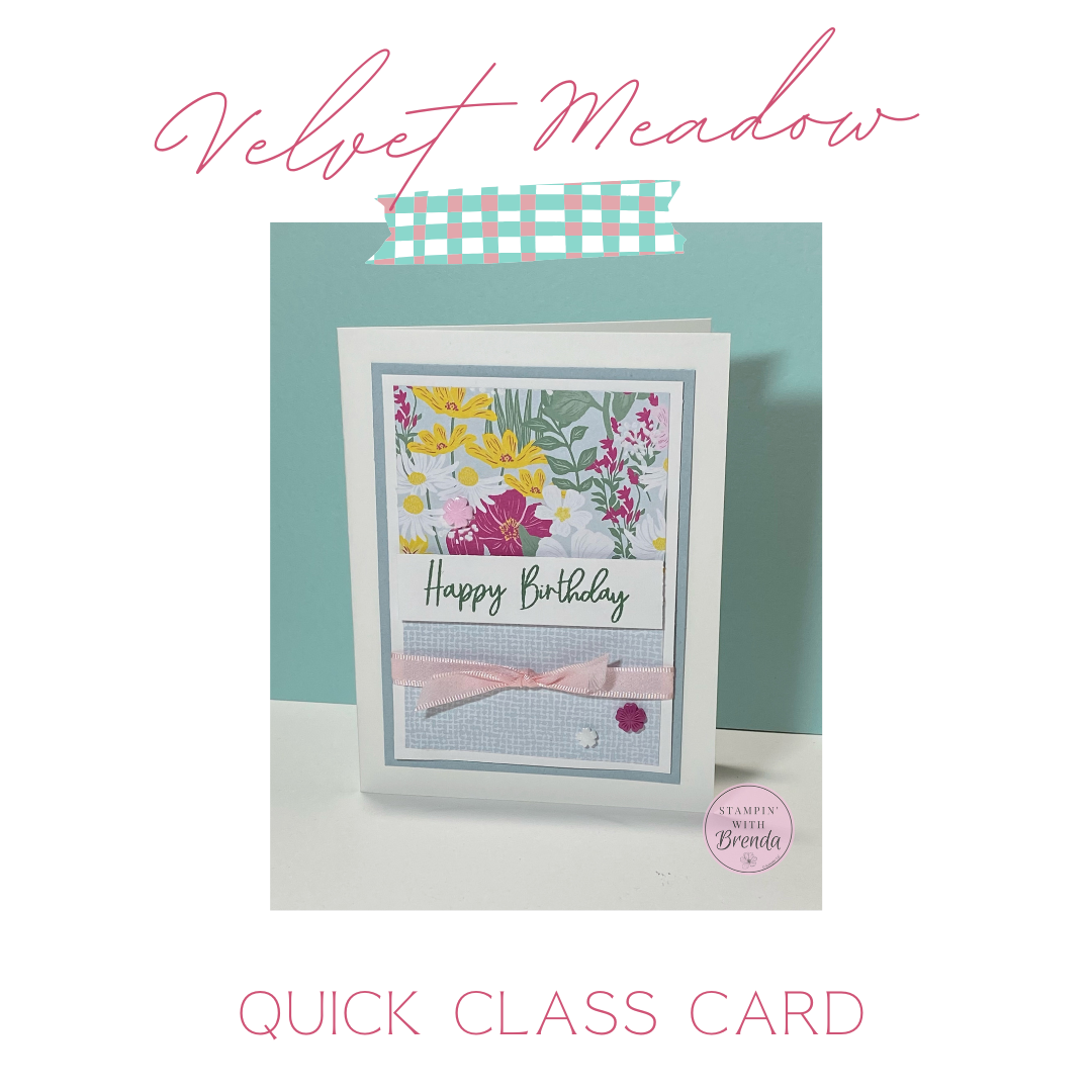 Stampin' Up! Velvet Meadow birthday card in pastels