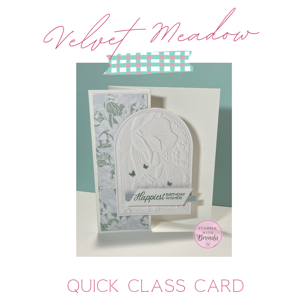 Stampin' Up! Velvet Meadow fun fold card with Phrases and Frames stamp