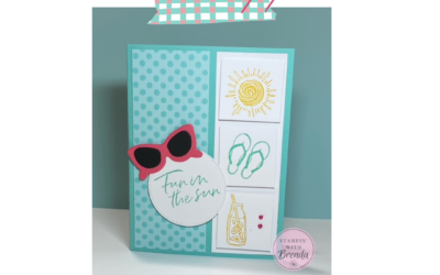 Summer Happiness Card with Washi Tape and Stamped Images