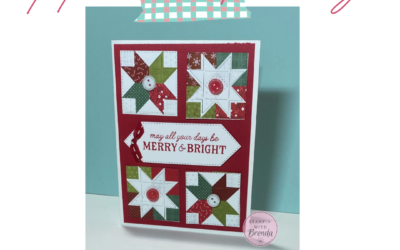 Faux Quilted Christmas Card with the Stitched Stockings Bundle