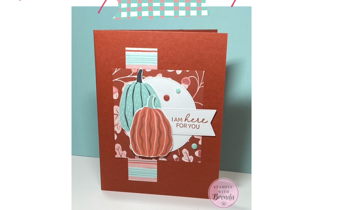 Painted Patch Designer Series Paper: A Beautiful Fall Card with Fussy-Cut Pumpkins