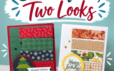Easy Christmas Card Tutorial: One Card Layout, Two Beautiful Looks